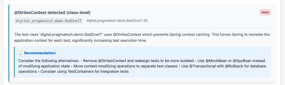 Context Recommendations Screenshot